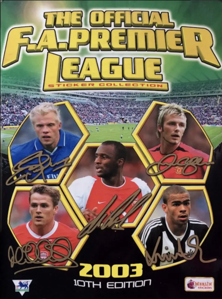 The Top 10 stickers Merlins English Premier League 2002/03