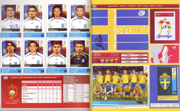 Panini Euro 2008 Greece and Sweden