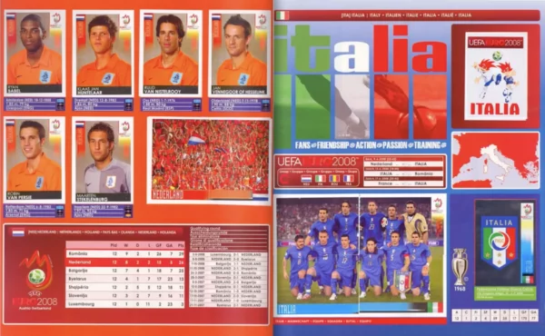 Panini Euro 2008 Netherlands and Italy
