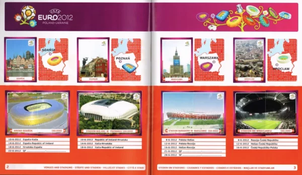 Panini Euro 2012 Poland Stadiums