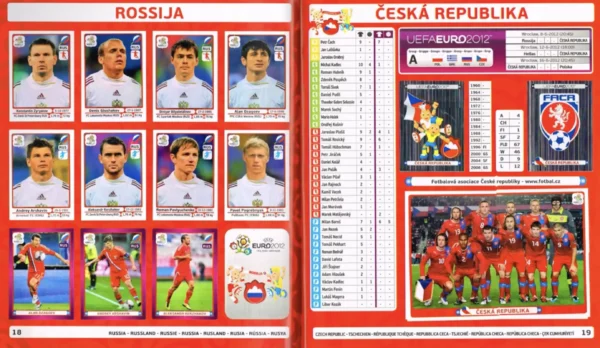 Panini Euro 2012 Russia and Czech