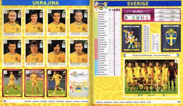 Panini Euro 2012 Ukraine and Sweden