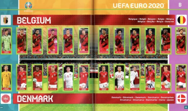 Panini Euro 2020 Belgium vs Denamrk