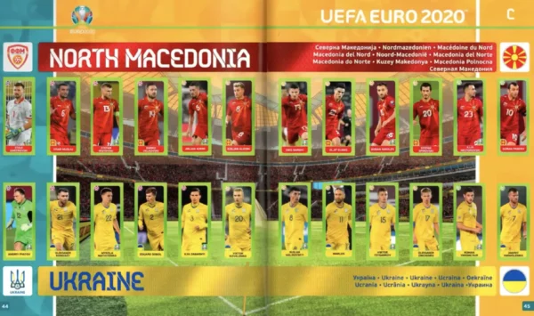Panini Euro 2020 North Macedonia vs Ukraine