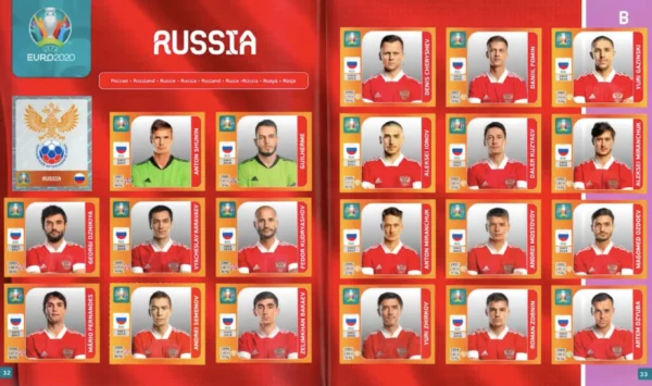 Panini Euro 2020 Russia