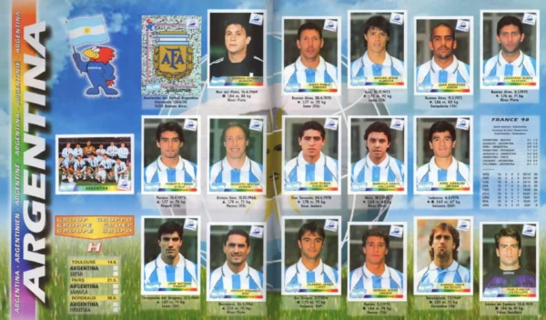 Panini World Cup 1998 Argentina