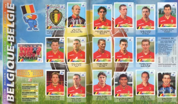 Panini World Cup 1998 Belgium