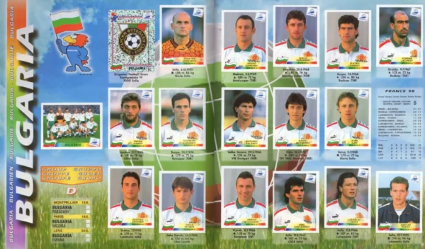 Panini World Cup 1998 Bulgaria
