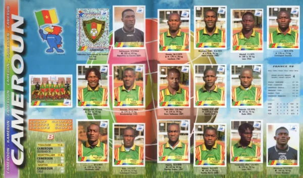 Panini World Cup 1998 Cameroon