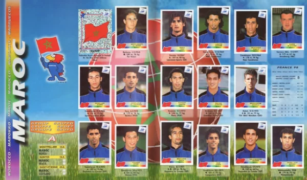 Panini World Cup 1998 Morocco