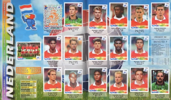 Panini World Cup 1998 Netherlands