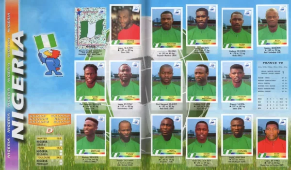 Panini World Cup 1998 Nigeria