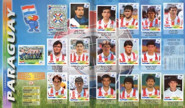 Panini World Cup 1998 Paraguay