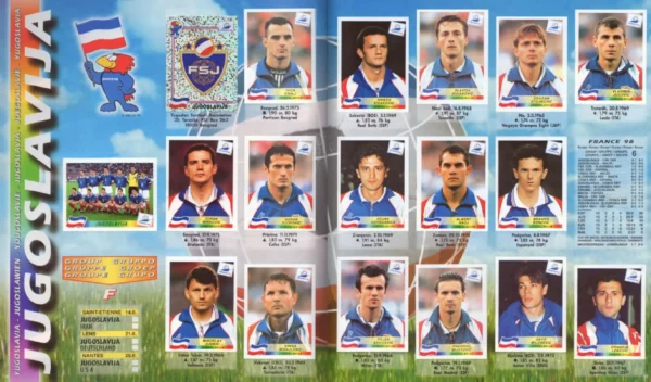 Panini World Cup 1998 Yugoslavia