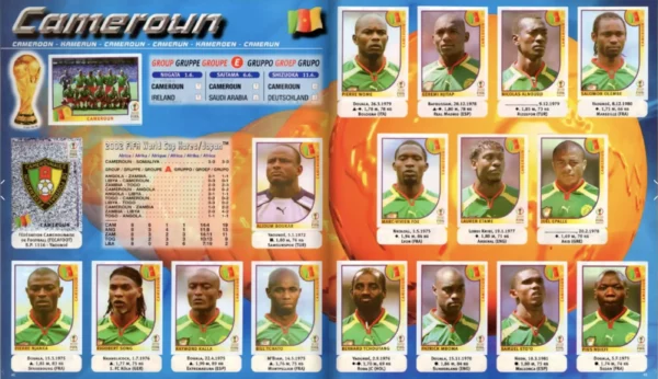 Panini World Cup 2002 Cameroon