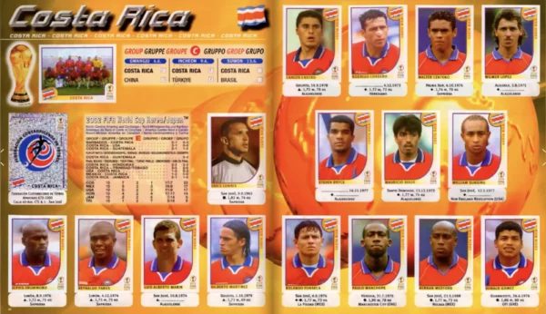 Panini World Cup 2002 Costa Rica