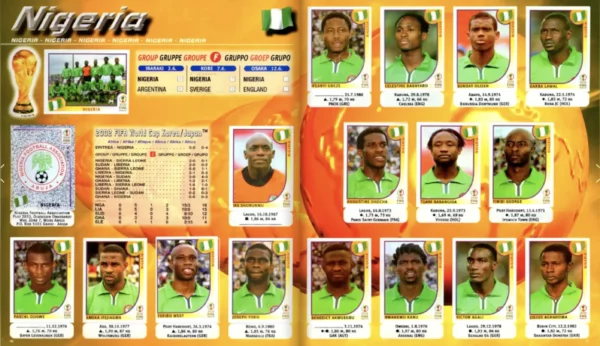 Panini World Cup 2002 Nigeria