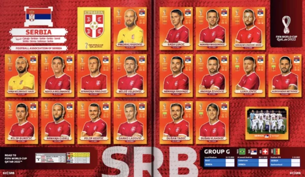 Panini World Cup 2022 Serbia
