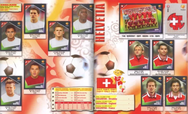 Panini Euro 2004 England and Switzerland
