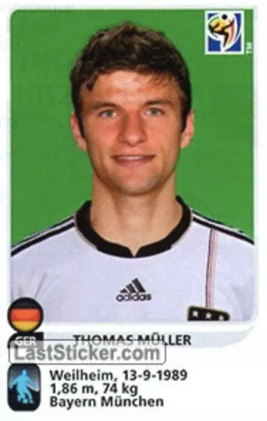 Thomas Muller International Rookie Sticker